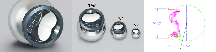 Stainless Steel Ball Mounted Hollow Retroreflectors